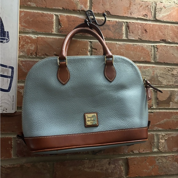 Dooney & Bourke Handbags - DOONEY & BOURKE Blue Pebble Grain Zip Zip Satchel Leather Dome Purse *Read
